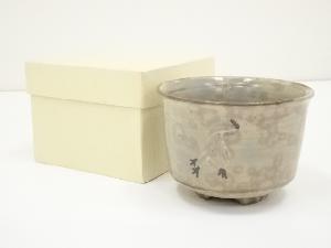 御本手立鶴茶碗